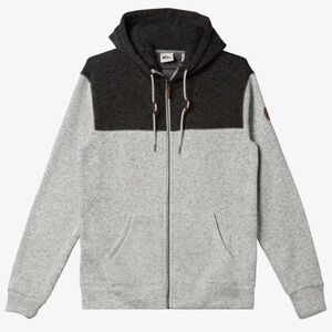 Quiksilver Men's Two-Tone Gray Zip-Up Sweater